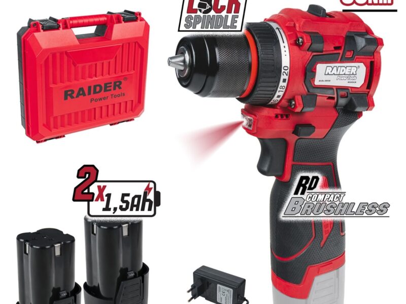 RAIDER Δραπανοκατσάβιδο 16V Li 2x1.5Ah 30Nm RD-BCDL39 030189 Κωδ.: 3800972033542