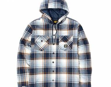 CAT Πουκάμισο εργασίας overshirt με επένδυση μπλε 1040045