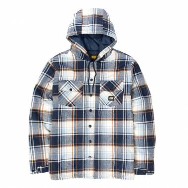 CAT Πουκάμισο εργασίας overshirt με επένδυση μπλε 1040045
